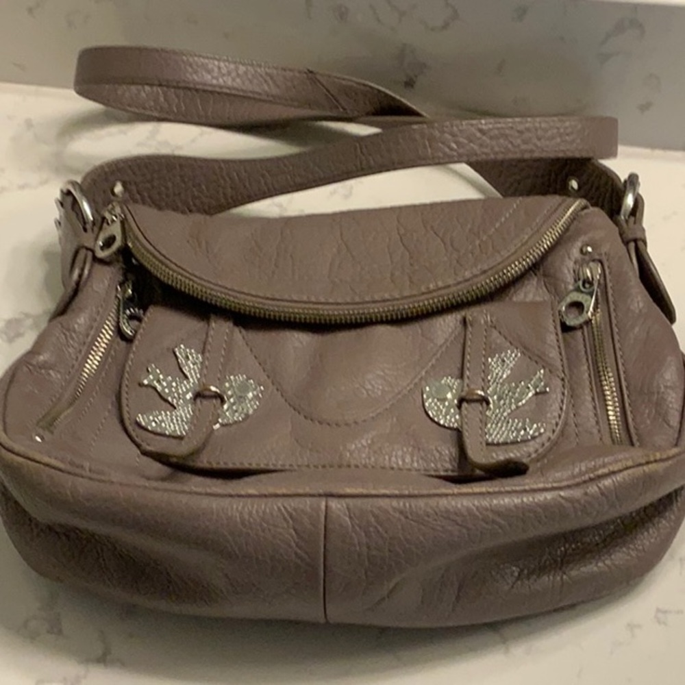 Marc by Marc Jacobs cross body grey bird purse